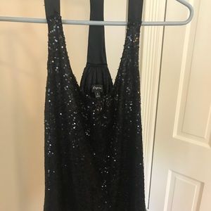 Express sequin top
